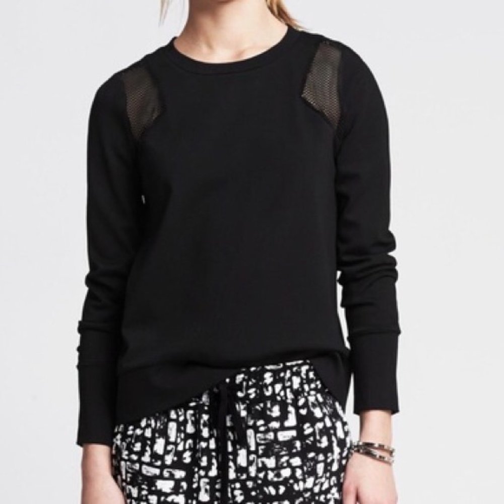 Banana Republic Mesh Detail Sweatshirt
